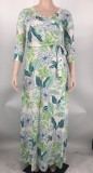 Plus Size Women Casual Print Maxi Dress