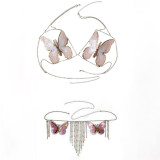 Women Style Sexy Beach Bikini Bra Body Chain Butterfly Piece Chest Chain
