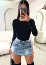 Women Sexy Style Irregular Denim Skirt Women Sexy Style Irregular Denim Skirt