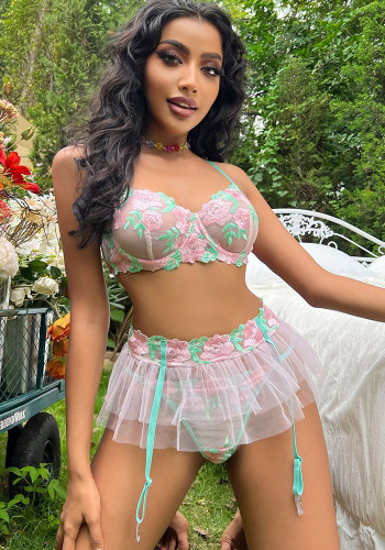 Women mesh embroidery sexy Sexy Lingerie