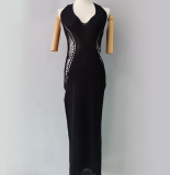 Women Hollow Knitting Backless Bodycon Beach Beach Maxi Dress