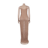 Women Sexy Slit Maxi Dress