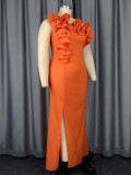 Women Spring and Summer Sleeveless Off Shoulder Formal Party Dress