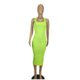 Women Sexy Ribbed Sundress