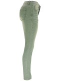 Women's Washed High Waist Denim Pants