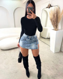 Women Sexy Style Irregular Denim Skirt