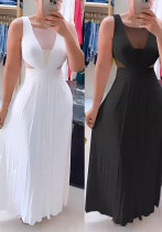 Sexy See-Through Low Back Pleated Stretch Slim Waist Dress Sexy See-Through Low Back Pleated Stretch Slim Waist Dress