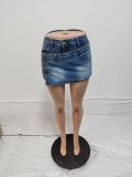 Women Sexy Style Irregular Denim Skirt
