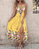 Women Summer Strap Dress Full of Flowers Sexy Strap Dress