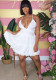 Women Sexy Sleeveless Backless Smocked Dress
