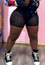 Women Summer Women Sexy Mesh See-Through Bodycon Casual Shorts Women Summer Women Sexy Mesh See-Through Bodycon Casual Shorts