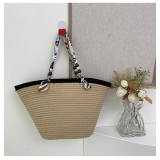 Women Popular Beach Holidays Straw Bag Shoulder Tote Bag