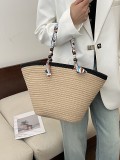 Women Popular Beach Holidays Straw Bag Shoulder Tote Bag