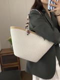 Women Popular Beach Holidays Straw Bag Shoulder Tote Bag