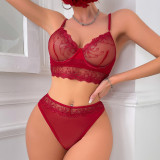 Sexy Embroidery See-Through Lingerie Set