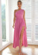 Women Sexy Chic V-Neck Pleated Belt Dress