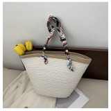 Women Popular Beach Holidays Straw Bag Shoulder Tote Bag
