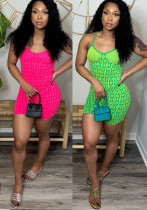 Women Printed Suspender Sexy Jumpsuit