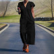 Women Solid Loose Belt Jumpsuit