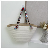 Women Popular Beach Holidays Straw Bag Shoulder Tote Bag