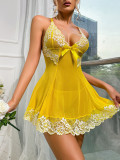 Sexy Lingerie Erotic Strap Mesh See-Through Nightgown Pajamas