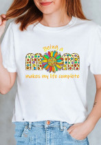 Thanks Mom Mother's Day Printed Short Sleeve Women's Tops T-Shirt Thanks Mom Mother's Day Printed Short Sleeve Women's Tops T-Shirt