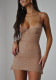 Spring And Summer Glitter Diamond Strap Mini Dress