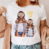 Spring And Summer Casual Loose Short Sleeve Mother's Day Mom Printed T-Shirt Women's Clothing