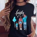 Spring And Summer Casual Loose Short Sleeve Mother's Day Mom Printed T-Shirt Women's Clothing