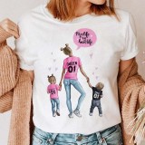 Spring And Summer Casual Loose Short Sleeve Mother's Day Mom Printed T-Shirt Women's Clothing