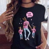 Spring And Summer Casual Loose Short Sleeve Mother's Day Mom Printed T-Shirt Women's Clothing