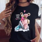 Spring And Summer Casual Loose Short Sleeve Mother's Day Mom Printed T-Shirt Women's Clothing