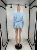 Women's Solid Color Shirt Vest Skirt Three-Piece Set