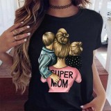 Spring And Summer Casual Loose Short Sleeve Mother's Day Mom Printed T-Shirt Women's Clothing