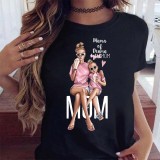 Spring And Summer Casual Loose Short Sleeve Mother's Day Mom Printed T-Shirt Women's Clothing