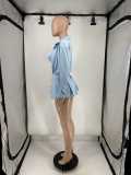 Women's Solid Color Shirt Vest Skirt Three-Piece Set