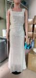 Women Sequin Off Shoulder Slit Dress