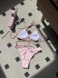 Women Solid Sexy Shell Chain swimwear