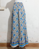 Women printed irregular skirt