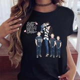 Spring And Summer Casual Loose Short Sleeve Mother's Day Mom Printed T-Shirt Women's Clothing