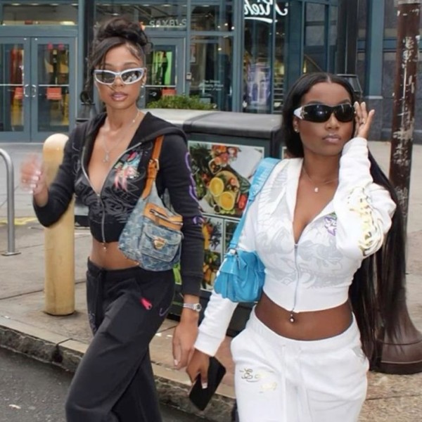 Women's Fashion Positioning Print Hoodies Casual Pants Two Piece Set