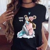 Spring And Summer Casual Loose Short Sleeve Mother's Day Mom Printed T-Shirt Women's Clothing