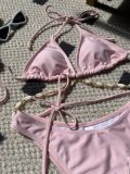 Women Solid Sexy Shell Chain swimwear