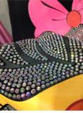 Plus Size Women Summer Beaded Loose Short Sleeve T-Shirt