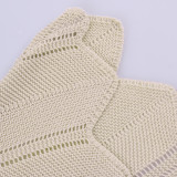 Women's Spring Summer Style Low Back Sexy Knitting Beach Blouse Dress