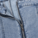 Spring Summer Sexy Strapless Denim Dress