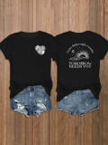 Fashion Style Trendy Pattern Printed Pattern Summer Plus Size Women's Short Sleeve T-Shirt