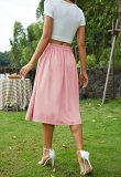 Spring Summer Women's Casual Button Skirt