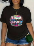 Fashion Style Trendy Pattern Printed Pattern Summer Plus Size Women's Short Sleeve T-Shirt