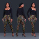 Spring Sexy Women's Clothing Tight Fitting Camo Trendy Pants
